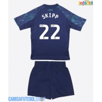 Camisa de time de futebol Leicester City Oliver Skipp #22 Replicas 2º Equipamento Infantil 2025-26 Manga Curta (+ Calças curtas)